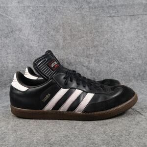 Adidas Shoes Mens 9.5 Samba Sneaker Leather Lifestyle Black White Casual Trainer